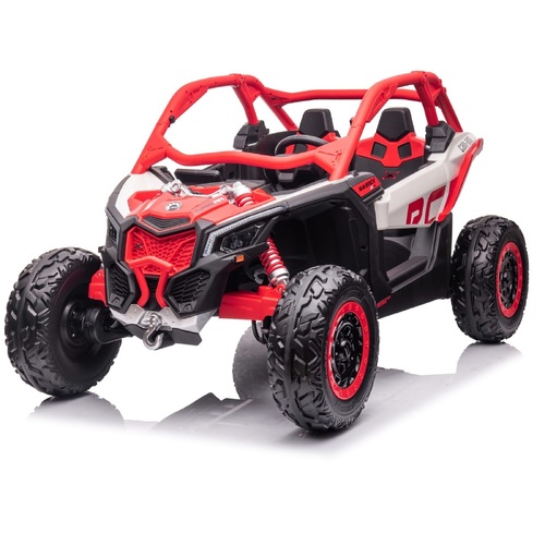 24V Licenced 4x4 Can-Am RC Kids ride on car, UTV by Little Riders Australia - Red