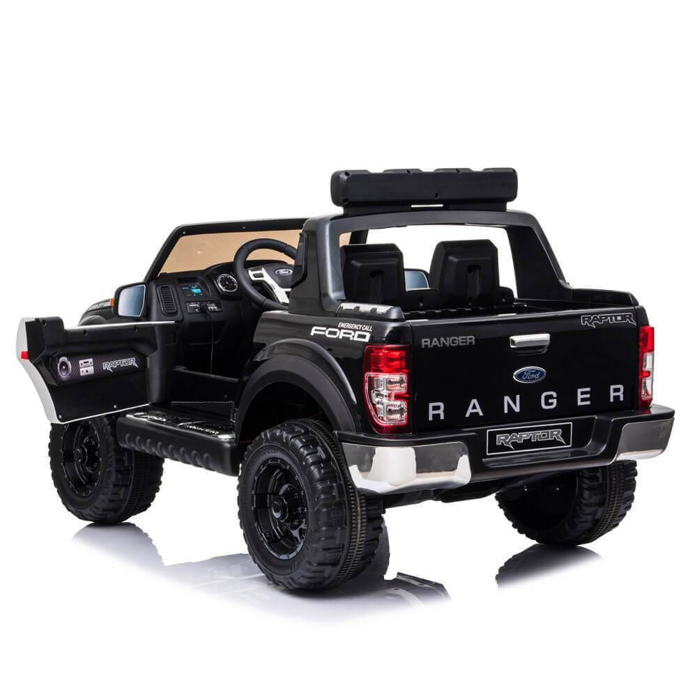 Police Ford Ranger Raptor Ute, 12V Electric Ride On Toy - Black - Ford Ride  On Cars