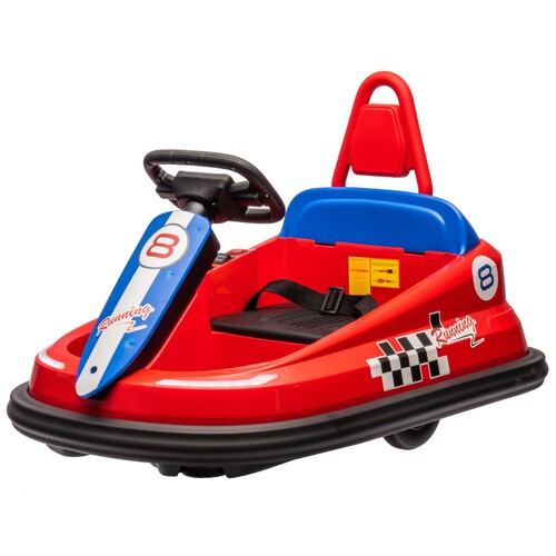 Little Riders Spin Racer – 6V Kids Electric Bumper Car – Red