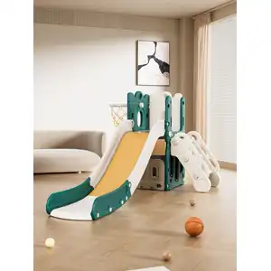 Royal Stairway Adventure: Slide, Hoop & Storage Playset- Yellow and Green + ZeeMats Dark Grey (Large) Bundle