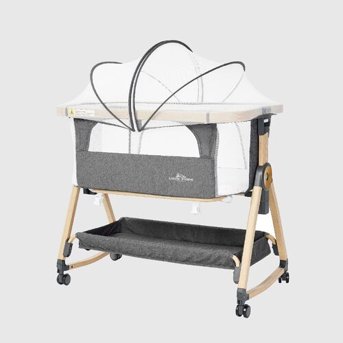 Baby bassinet with Mattress, rocking Crib Co-sleeping cradle with mosquito net