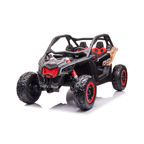 24V Licesed 4x4 Can-Am RC Kids ride on car, UTV by Little Riders Australia - Black