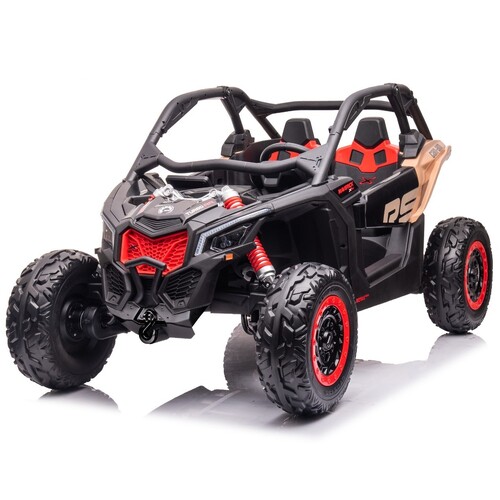 24V Licensed 4x4 Can-Am RC Kids ride on car, UTV by Little Riders Australia - Black
