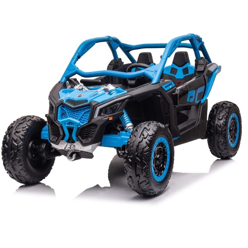24V Licensed 4x4 Can-Am RC Kids ride on car, UTV by Little Riders Australia - Blue
