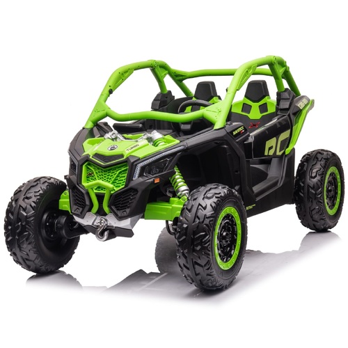 24V Licenced 4x2 Can-Am RC Kids ride on car, UTV by Little Riders Australia - Green