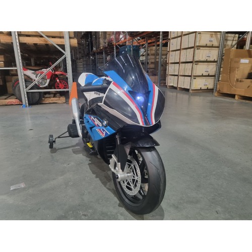 Ex-Display - 12V Licensed BMW HP4 Race Motorbike - Blue (Pickup only)