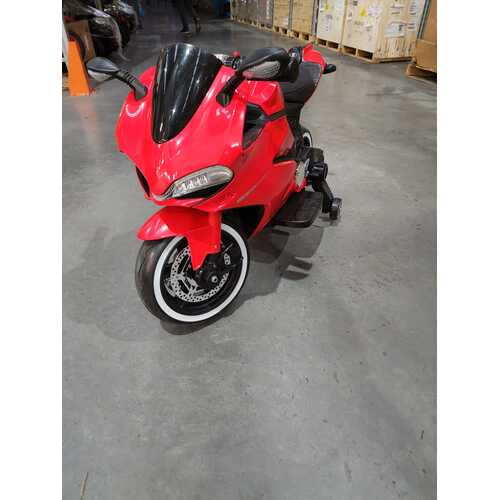 Ex-Display - Ducati Motorbike Replica, 12V Electric Ride On Toy - Red (Pickup only)