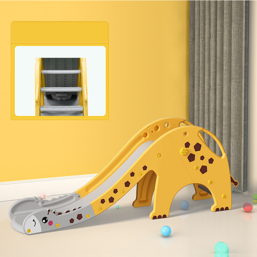 Dino-Themed Kids Slide - Yellow