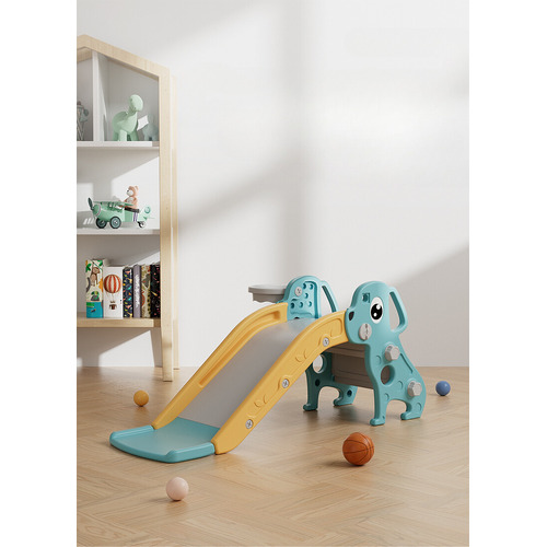 Little Riders Australia Puppy Slide with Ring - Green and Yellow