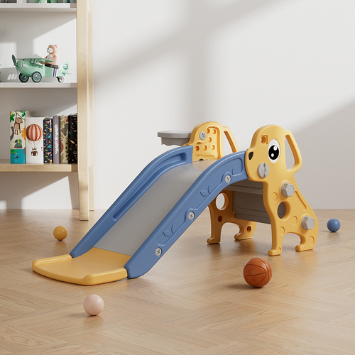 Little Riders Australia Puppy Slide with Ring - Yellow and Blue