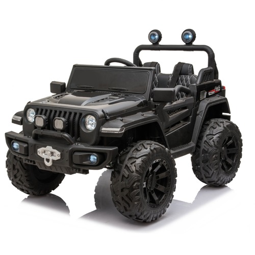 Jeep Wrangler Inspired Ride on Kids Car - Black- Pre Order ETA 17th Jan 2022