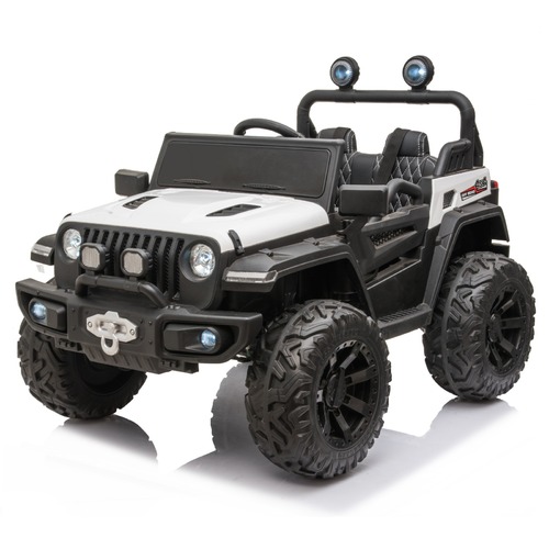 Jeep Wrangler Inspired Ride on Kids Car - White -  Pre Order ETA 17th Jan 2022