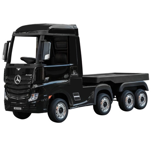 12V Mercedes-Benz Actros Race Truck with Trailer - Black