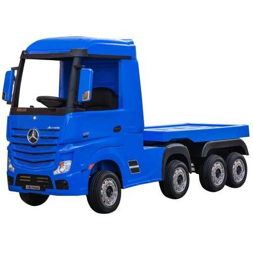 12V Mercedes-Benz Actros Race Truck with Trailer - Blue