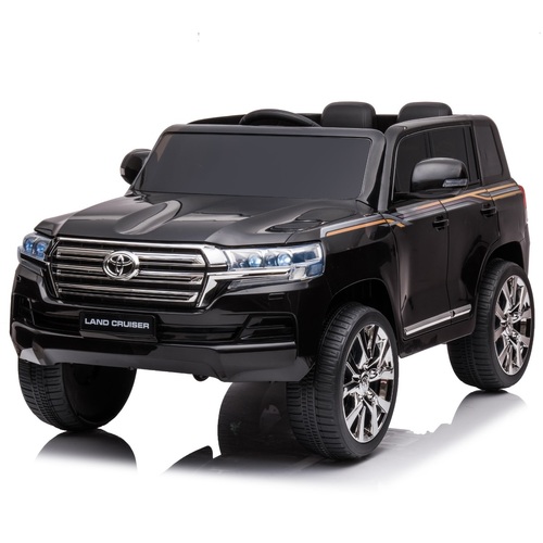 12V Licensed Toyota Land Cruiser Electric Ride on Car for kids with Remote control - Black