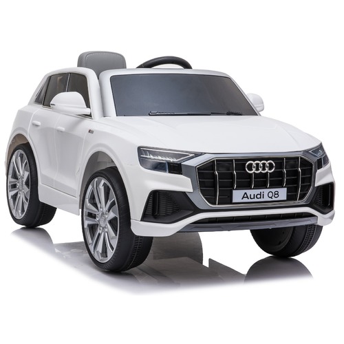 12V Licensed Audi Q8 Kids ride on car with remote - White