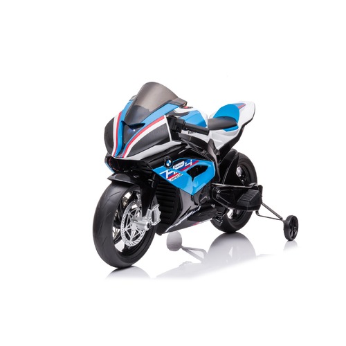 Kids Ride On Motorbike Licensed BMW HP4 Race Motorbike 12V Battery - Blue