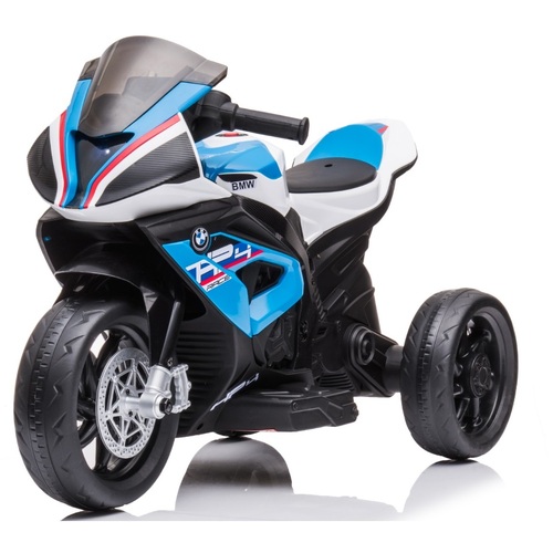 Kids Ride On Motorbike Licensed BMW HP4 Race Trike 12V Battery- Blue