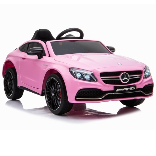 Mercedes-AMG C63 S Sports Car, 12V Electric Ride On Toy - Pink