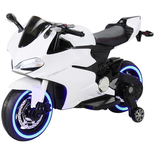Ducati Motorbike Replica, 12V Electric Ride On Toy - White
