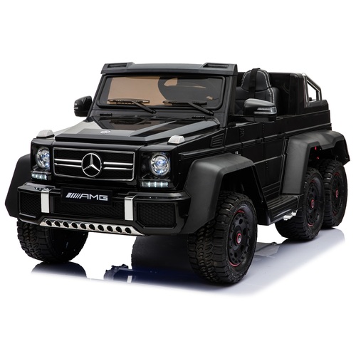 Licensed Mercedes Benz G63 with 6 Wheels 4WD Kids Ride On Car Remote control - Black  -  Pre-Order ETA 20th Dec 