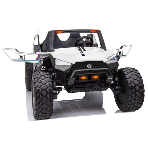 24V Beach Buggy Sahara 4WD Electric Ride On Toy for Kids - White