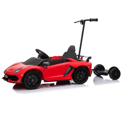 12V Lamborghini Ride on car with Stand up Board - Red