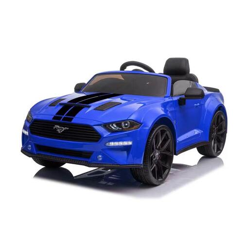 12V Licensed Mustang kids ride on car - Blue