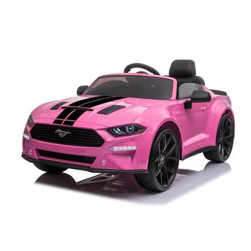 12V Licensed Mustang kids ride on car - Pink