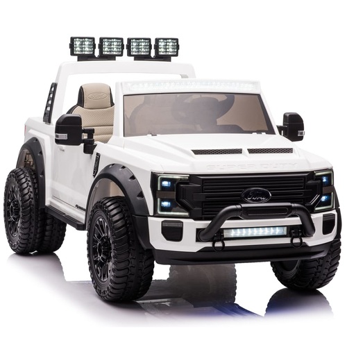 Ford Super Duty Licensed Ride on car by Little Riders Australia - White