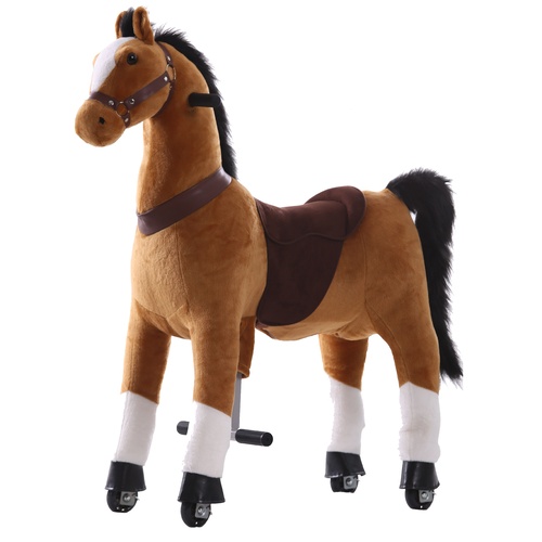 Light Brown Ride on Horse Animal Toy for Kids - Large- Pre Order ETA 21st Feb 2022