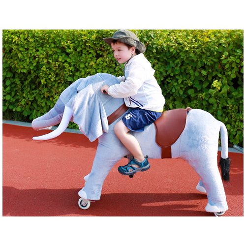 Elephant Ride on Animal, Mechanial toy for kids Soft Plush indoor activity
