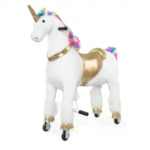 Unicorn Ride On Animal Toy for Kids, Rainbow - Large