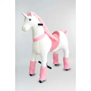 Little Riders Unicorn Ride-On Animal Toy for Kids - Pink Seat with Pink Plush Mane, Large - Pre-Order ETA 20 March 2026