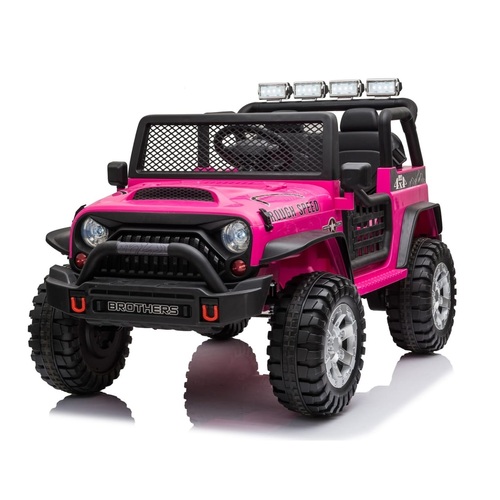 12 Jeep Inspired Ride On Car Kids Fairyland Adventure - Pink