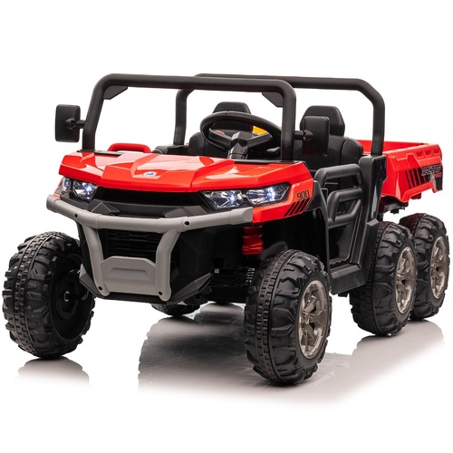 24V Ride-On Construction Truck with Electric Tipping Bed - Red - Pre-Order ETA 14 February 2024